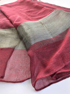 Maroon Scarf with border