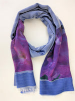 Purple Scarf with floral design