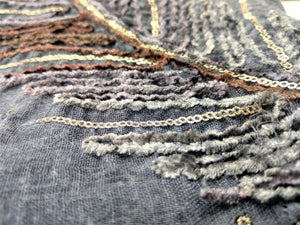 Embroidered Scarf - Soft Blue