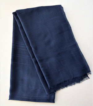 Navy Blue Cotton Scarf