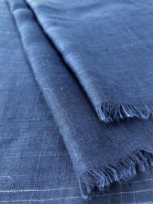 Navy Blue Cotton Scarf