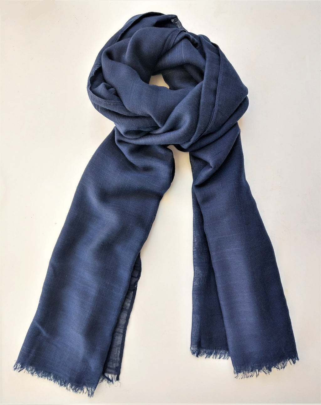 Navy Blue Cotton Scarf