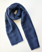 Navy Blue Cotton Scarf
