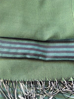 Striped Scarf in Shades of Green