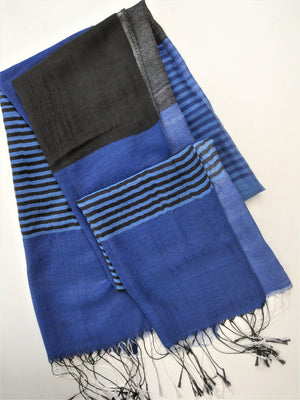 Blue and Black Stripe Scarf