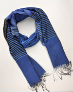 Blue and Black Stripe Scarf