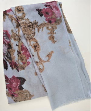 Gray-Blue Woven Scarf