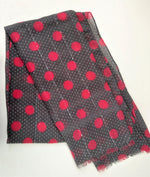 Pink Polka Dot Sequence Scarf
