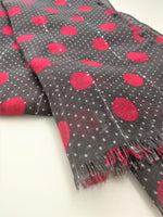 Pink Polka Dot Sequence Scarf