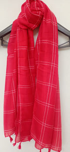 Red Scarf -  - virsa-threads