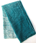 White and Aqua Scarf