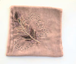 Embroidered Scarf - Soft Pink